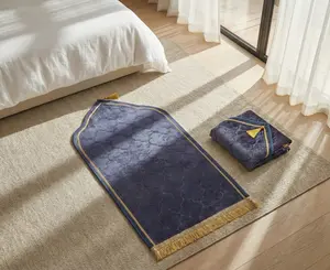 Diskon Sajadah Kubah Polos Premium Bahan Silky Lembut Tebal Anti Slip Ukuran Standar Besar Dewasa MuslimHaji Motif Kerucut Gold Rumbai Cantik Bulu Halus VariatifWarna Nyaman Dipakai BLUE PINK Hijau 3PCS/10PCS murce travel