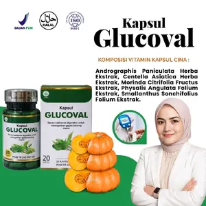(BPOM) Glucoval Kapsul Susu Labu China untuk Diabetes dan Membantu Menurunkan Gula Darah Asli Original 100% Diabetaplus Glucobalance Diaberis BPOM