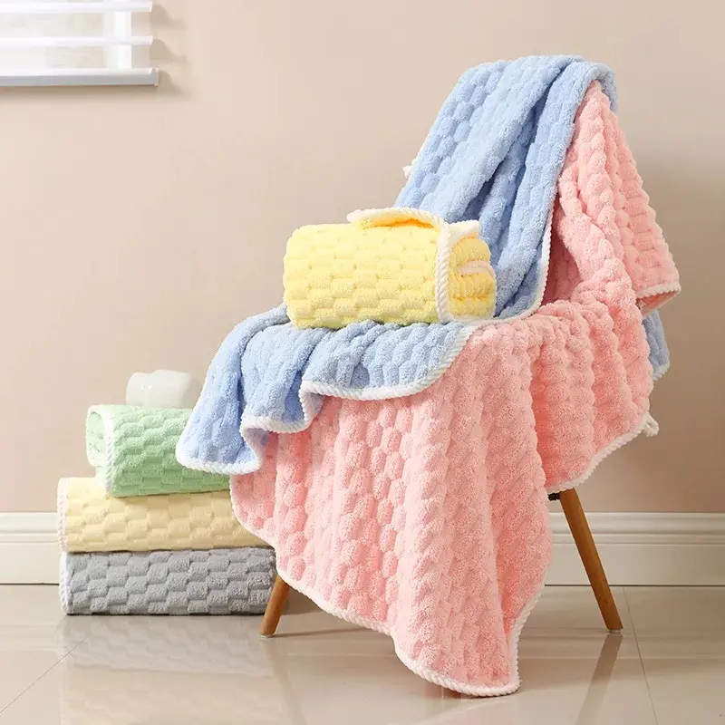 KUP- 2 PCS Handuk Microfiber Tebal TEBUS MURAH Ukuran 70 x 140 cm 3