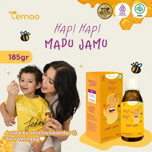 Temoo Madu Jamu Hap Hap 185 gr - Vitamin Anak Nutrisi Madu Anak Sehat Kids - Ikan Sidat Temulawak Unagi (Ikan Sidat) Omega 3 & 6 T22