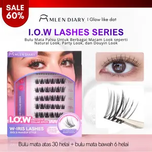 MLEN DIARY Bulu Mata I.O.W Seri - MODEL IRIS - Bulu Mata 6D Extensions, Bulu Mata Extension Korea, Extra Volume, Tebal - IRIS MIN