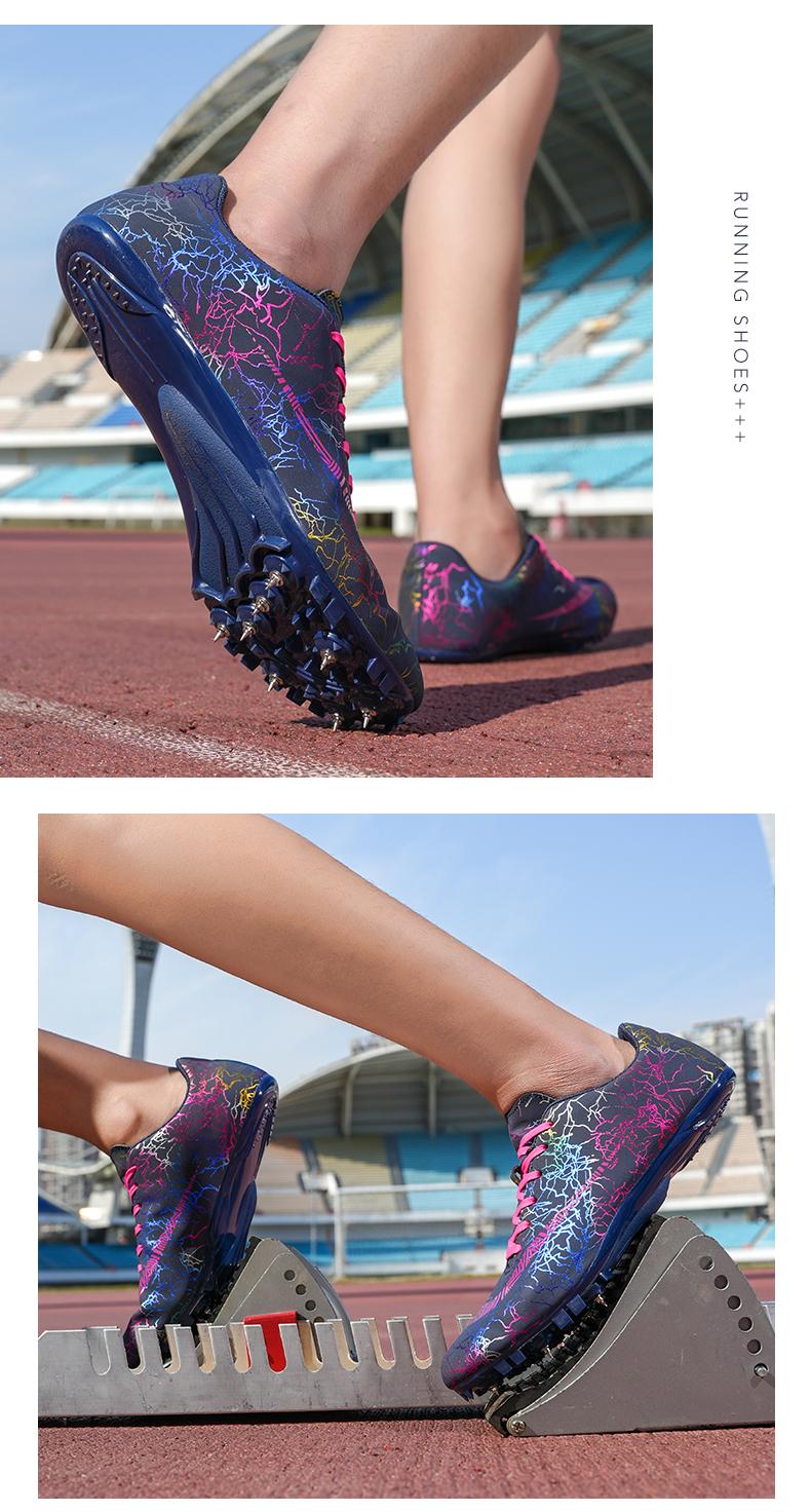 Product Introduction of Youth Sports Competition Dedicated Track and Field Shoes Sports Shoes Spike Shoes Short Running Shoes Male Female Student Running Shoes Competition Long-Length Sports Shoes Mid-Len 38