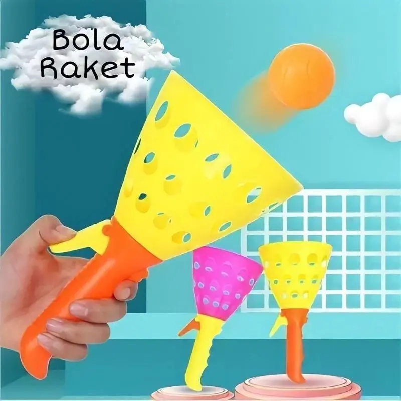 Mainan Edukatif Anak MAINAN ANAK LEMPAR TANGKAP BOLA RAKET BALL FUN GAME