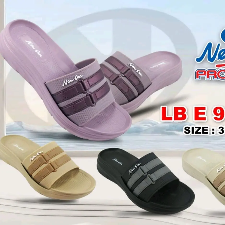 Sandal New era Cewek LB 91361,9135B,9136B,9134B bahan full karet