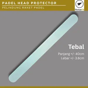 Ready Padel Head Protector / Pelindung Raket Padel Transparan - Permukaan Rata By Walid Ols