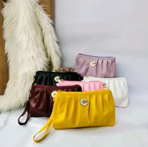 Dompet wanita/Dompet kece/Dompet kerut/Pouch/Clutch/dompet rempel bunga