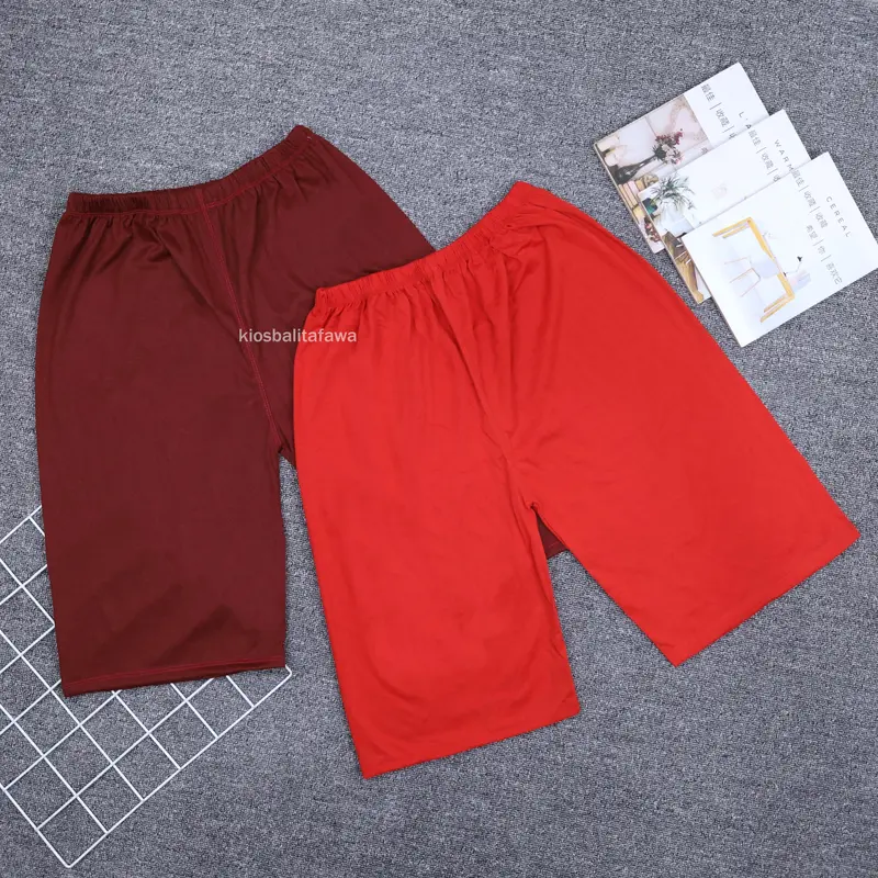 (Polos) Celana Wanita Selutut Pendek Big Size Muat Sampai Super Jumbo / Dalaman Harian Adem Murah Santai 2