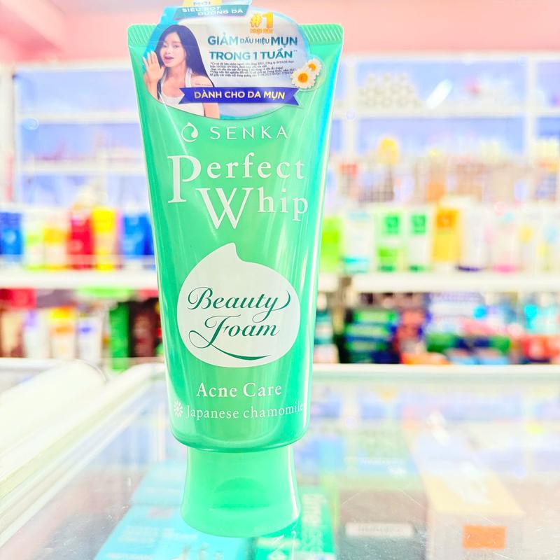 Sữa rửa mặt sạch mụn kháng khuẩn SENKA PERFECT WHIP ACNE CARE 100G