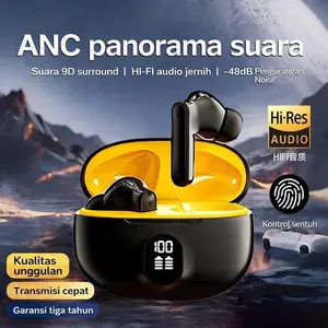 ZOOJODIQ WhatPlus x55 Headset Gaming Bluetooth Baterai Awet Tahan Air IPX5 Peredam Kebisingan Aktif Hi-Fi SBC Audio Wireless untuk Handphone Pengiriman 24 Jam