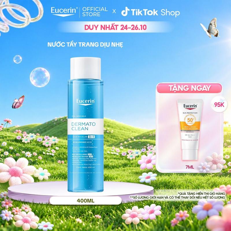 Nước tẩy trang dịu nhẹ cho da nhạy cảm Eucerin DermatoClean Micellar 3in1 400ml - Mỹ Phẩm