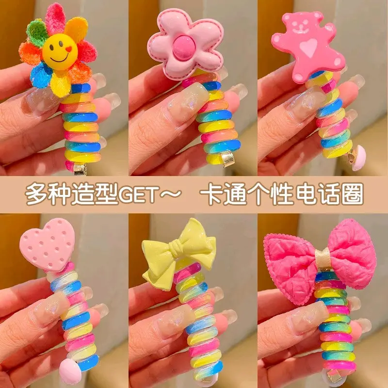 Aksesoris Rambut Anak Import Karet Ulir lucu cantik Fashion HARGA UNTUK 1PC Perempuan 2