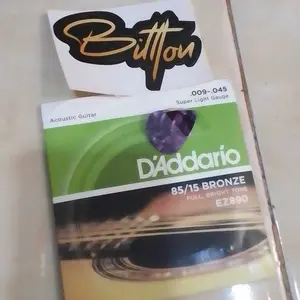 Senar Gitar String 1 SET KOMPLIT Dadario Akustik Guitar Senar 1-6 85/15 Bronze Full Bright Tone