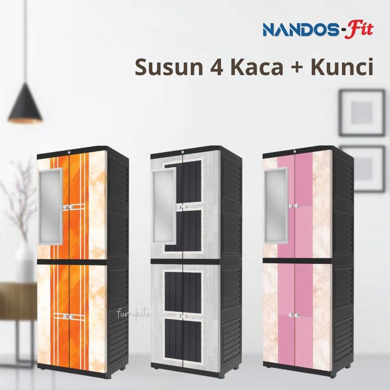 NAIBA - LEMARI NANDOS FIT LEMARI SUSUN LONG DOOR CABINET [NAIBOX] 1