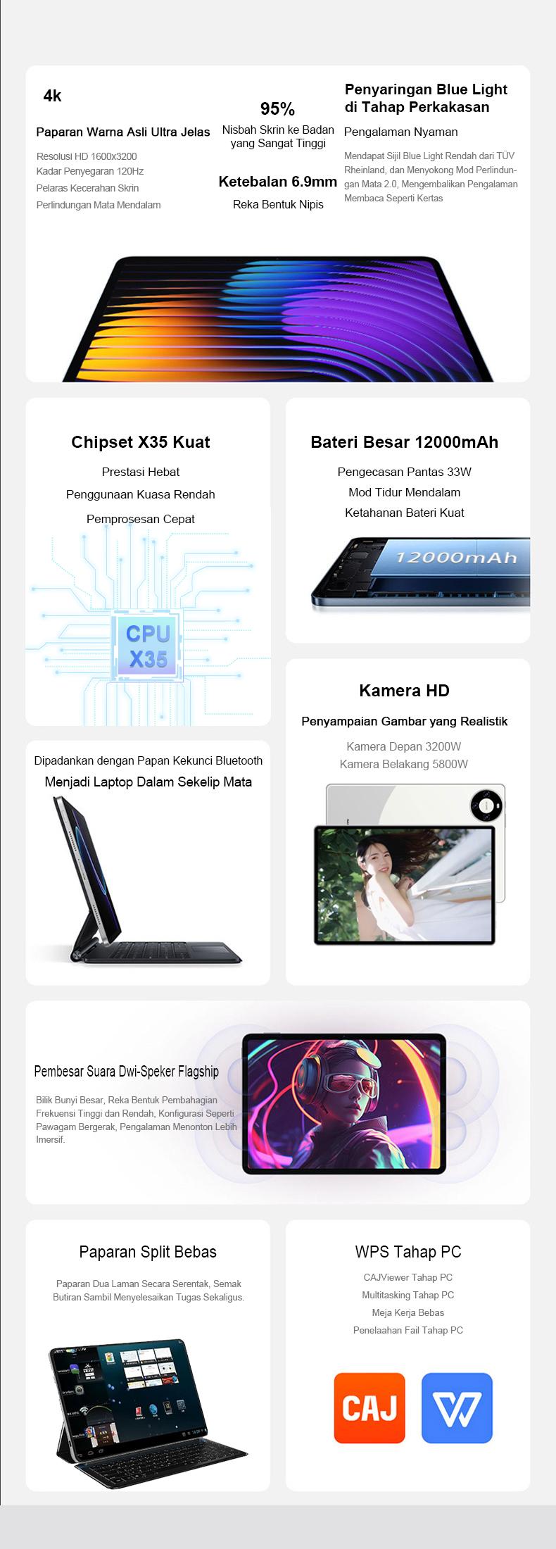 New tablet for 2026. This multi-functional tablet is perfect for entertainment, watching TV, playing games, and working, and supports dual SIM card slots, allowing simultaneous support for 5G and 4G networks.