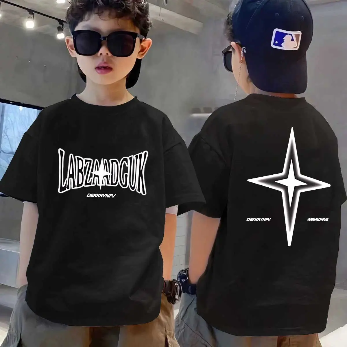 Kaos Tshirt Baju Anak 6-13 Tahun Cowok Keren Hitam Regular Fit Sablon Plastisol - K049