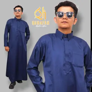 COD jubah gamis pria muslim KING SULAIMAN bahan toyobo premium tangan sleting Dewasa