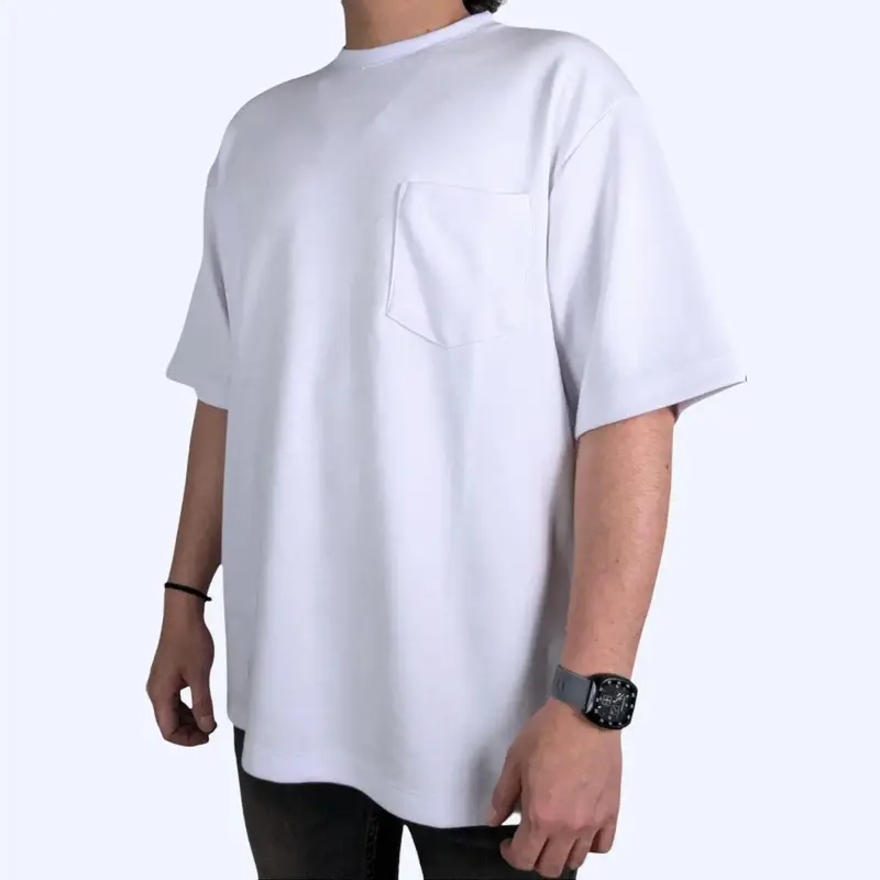 Pantes - Kaos Saku Putih Premium Boxy Oversize [Ultra Stertch] Unisex Casual Fit 3