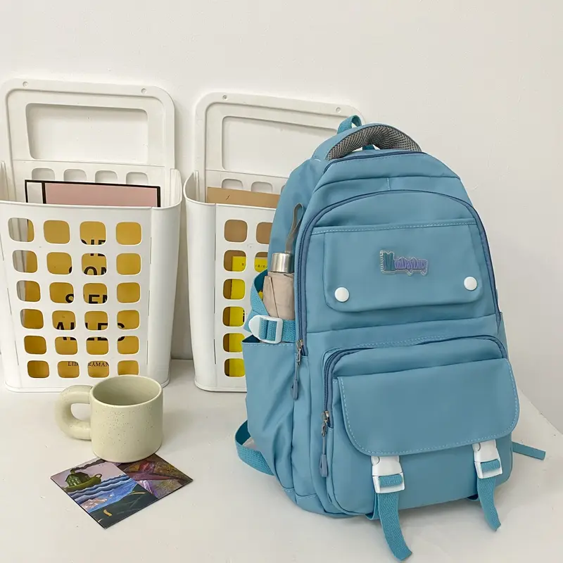 TAS ANAK SEKOLAH PEREMPUAN SD SMP SMA TAS SEKOLAH ANAK CEWEK MODEL IMPORT  RANSEL FASHION REMAJA CUTE RANSEL REMAJA CANTIK GAYA SIMPLE  RANSEL WANITA SIMPLE BANYAK RUANG 8