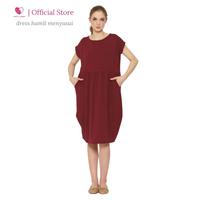 Gambar Dress Busui Friendly Bukaan Kanan Kiri Baju Menyusui Busui dan Bumil - Army dari Baju Hamil Menyusui Happymomma Kota Tangerang Selatan 4 Tokopedia