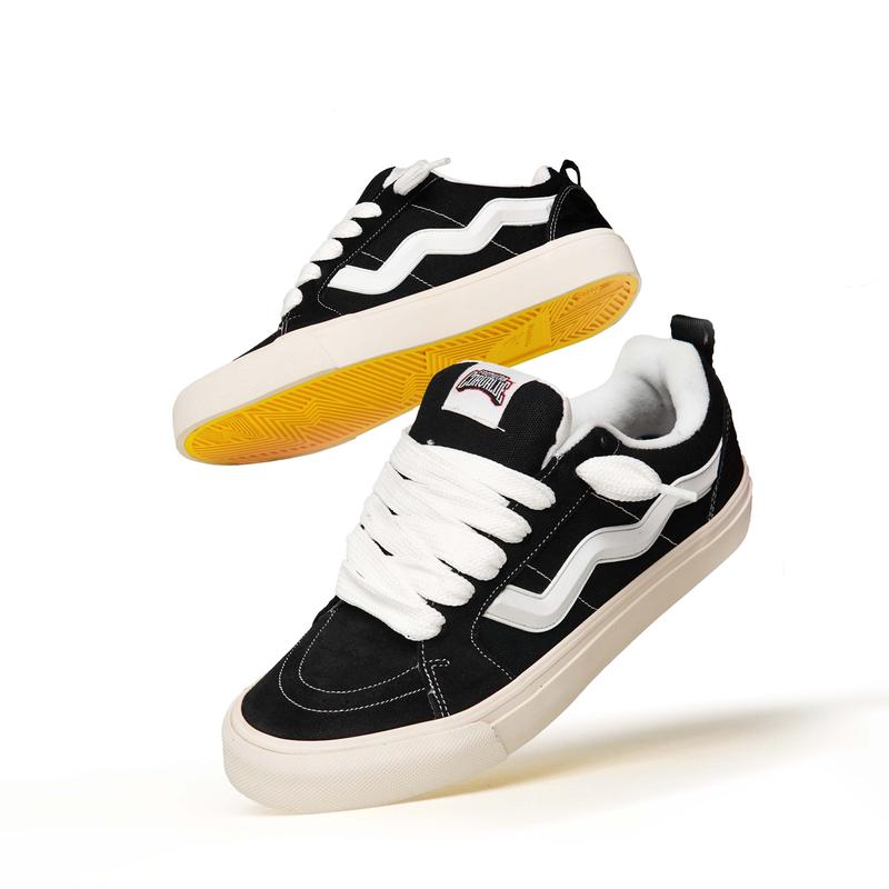 Product Introduction of Corvalue - Sepatu Sneakers Unisex Pria Wanita Otaru Black White Shoes Casual Sneakers Hitam 3