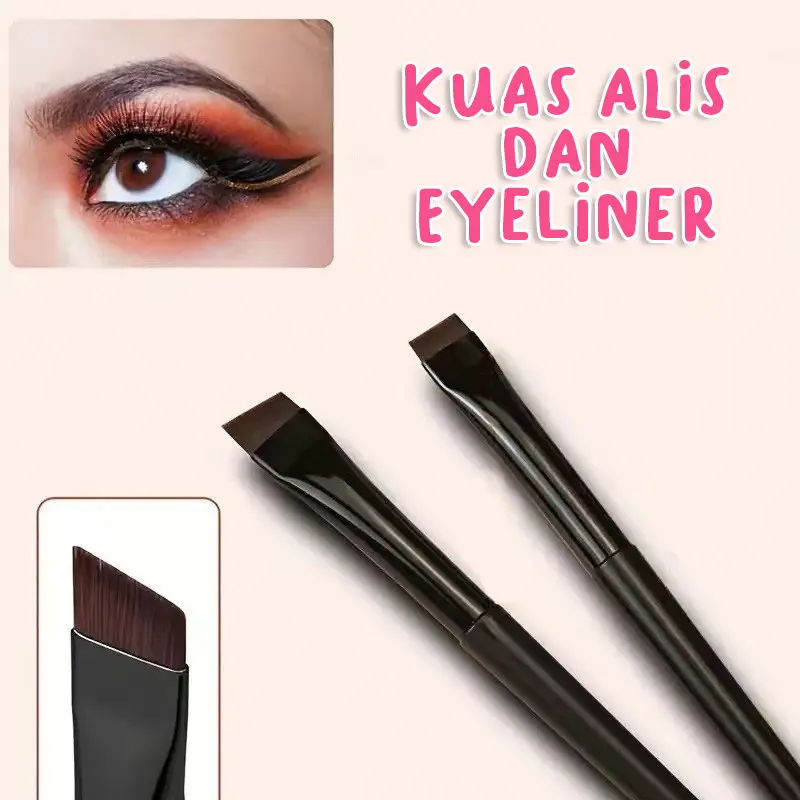 BISA COD K6823 Kuas Alis & Eyeliner / Kuas Alis Multifungsi / Pen Eyebrow Brush Bahan Sintetis