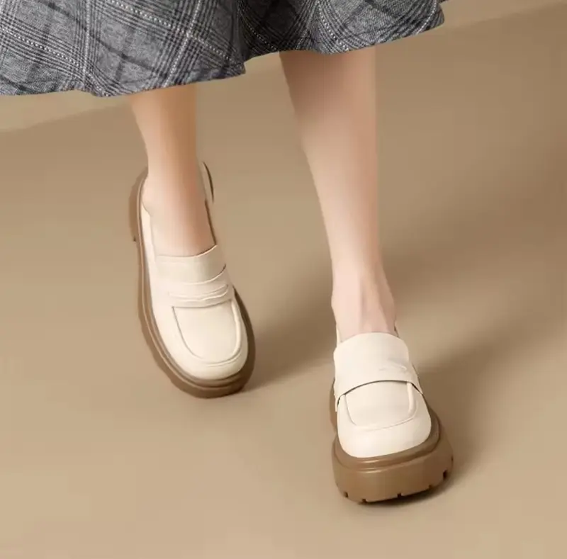 DIATA Sepatu Wanita Loafers Korean style Casual Shoes Kerja Kekinian Docmart Oxford 1