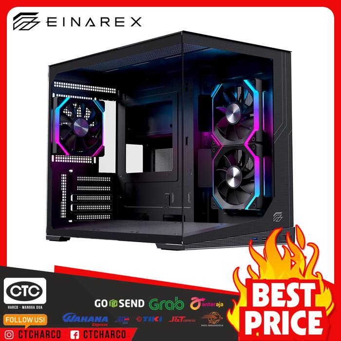 Gambar EINAREX PRISMA SM300 - CASING PC | +FAN 3in1 - PC CASE - NON FAN dari Central Technology Computer Kota Administrasi Jakarta Pusat Tokopedia