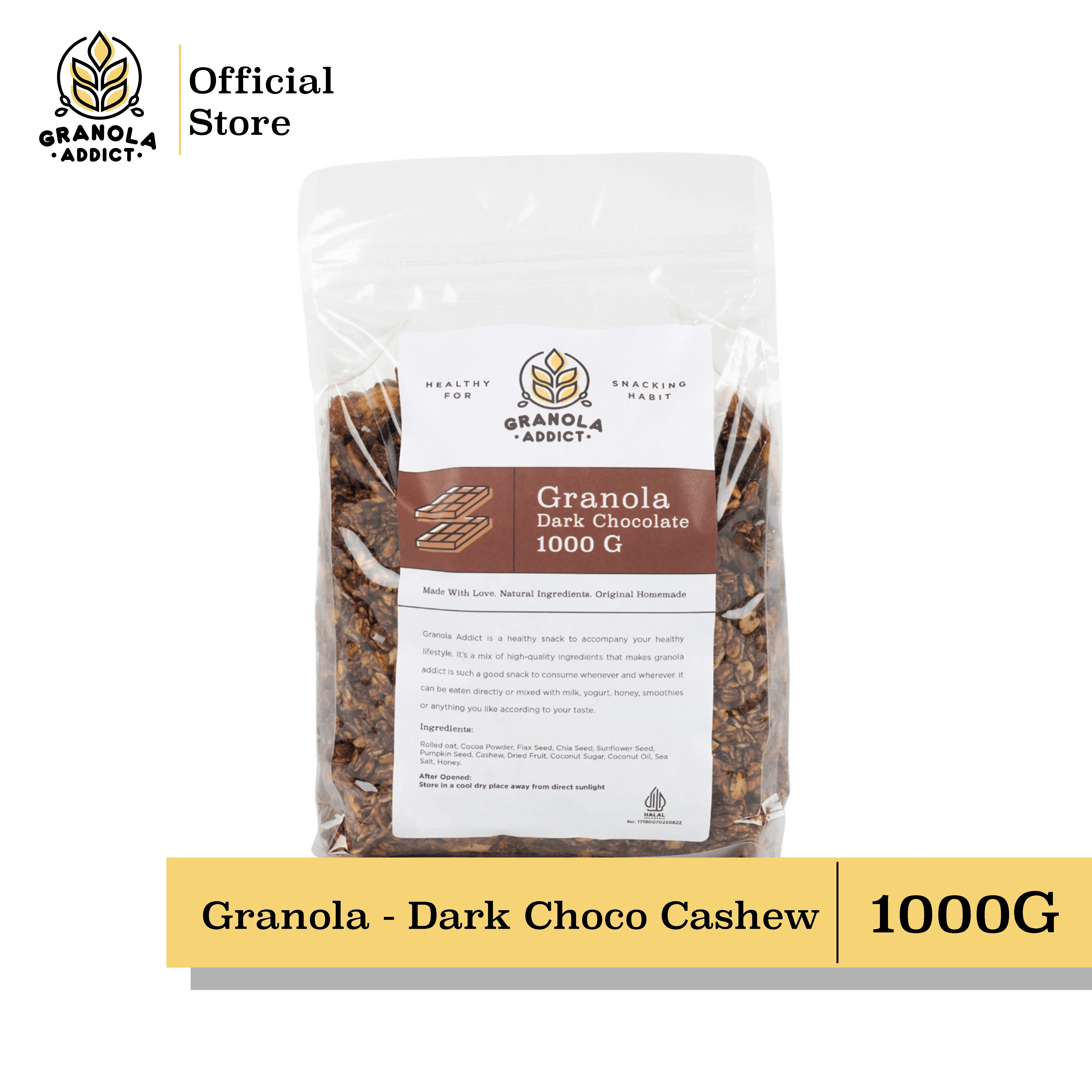 Granola Addict - Dark Choco Cashew 1000G (1KG)
