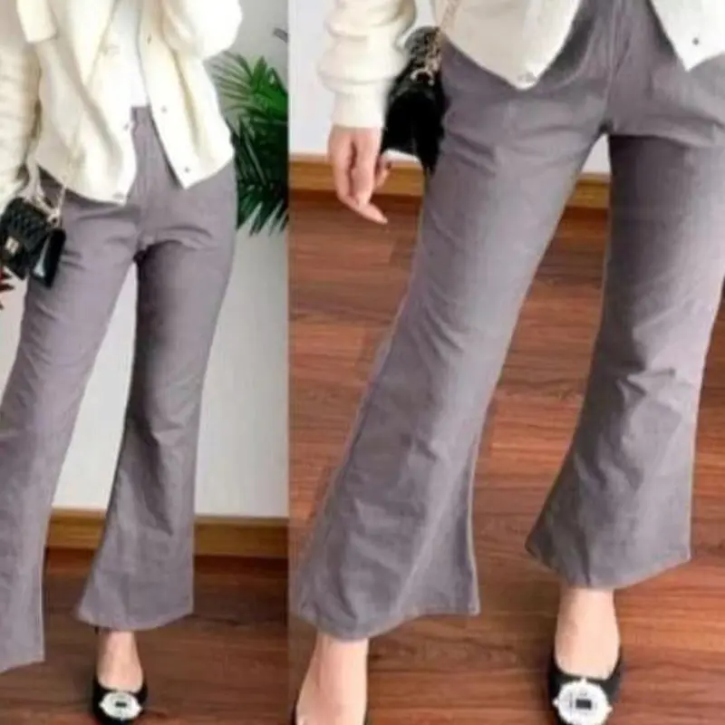 Celana Cutbray Soft Jeans Panjang untuk Wanita 3