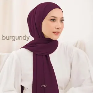 Hijab Pasmina Ceruty Nyaman Dipakai Seharian Pasmina Ceruty Premium Cocok Semua Wajah