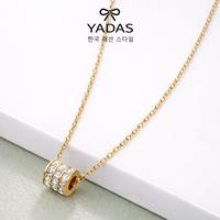 Gambar YADAS KOREA Kalung Titanium 18K Gold Plated - Liontin Ring Zircon Anti Karat Elegan & Modern untuk Wanita - 8833 Gold dari YADAS KOREA Kab. Tangerang 3 Tokopedia