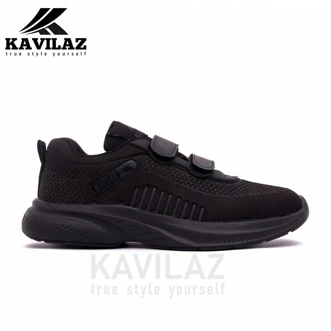KAVILAZ true style yourself sepatu sekolah anak laki-laki perempuan hitam polos perekat size 28-40  4.7 Fashion