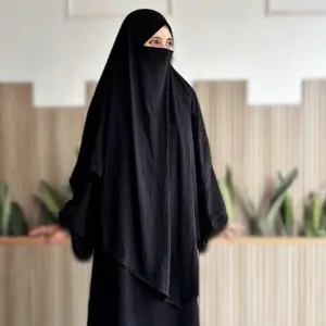 AKFAS HIJAB - Abaya Set Niqab Syar’i  – Bahan Crinkle Premium Adem Ringan & Tidak Menerawang