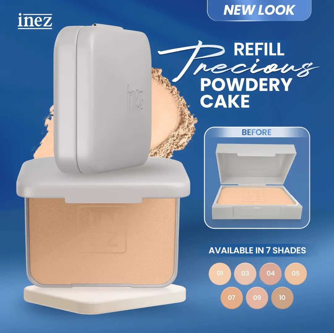 Inez Refill Precious Powdery Cake/ PPC / Two Way Cake / Pressed Powder / Bedak Padat
