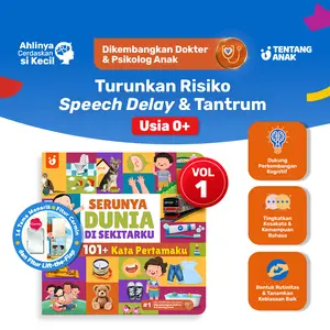 Buku Anak 101 Kata Pertamaku Board Book Balita 1-3 Tahun | Lift The Flap + Cermin | Buku Pertama Anak Kurangi Risiko Speech Delay & Tantrum - Tentang Anak Vol 1
