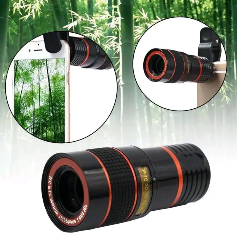 lensa zoom 8x/telescop 8x penjepit 4
