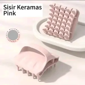 Sisir Keramas Bahan Silikon Anti Ketombe Sisir Pijat Kepala Perawatan Rambut Salon Scalp Hair
