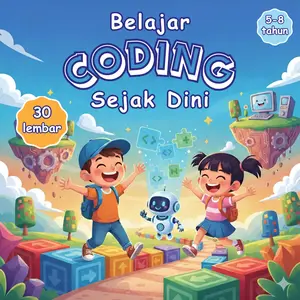 [30 LEMBAR] Worksheet Koding Anak Usia Dini / Lembar Edukasi Logika Tanpa Gadget (PAUD TK SD)