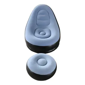 Sofa gaya santai portabel, sofa gaya berkemah, sofa tiup baru yang tebal, sofa malas, dengan pijakan kaki, dapat dilipat di luar ruangan, kursi malas, tunggal, tatami Camping Outdoor