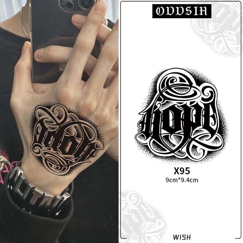  Hình Xăm Dán Tạm Thời Phông Chữ Gothic  Hy Vọng  Không Thấm Nước Lâu Trôi Dành Cho 15 Ngày 