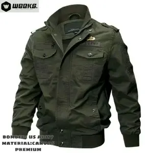 jaket bomber us army // jaket bomber militer // jaket pria // jaket bomber terbaru Nyaman Keren Casual Canvas