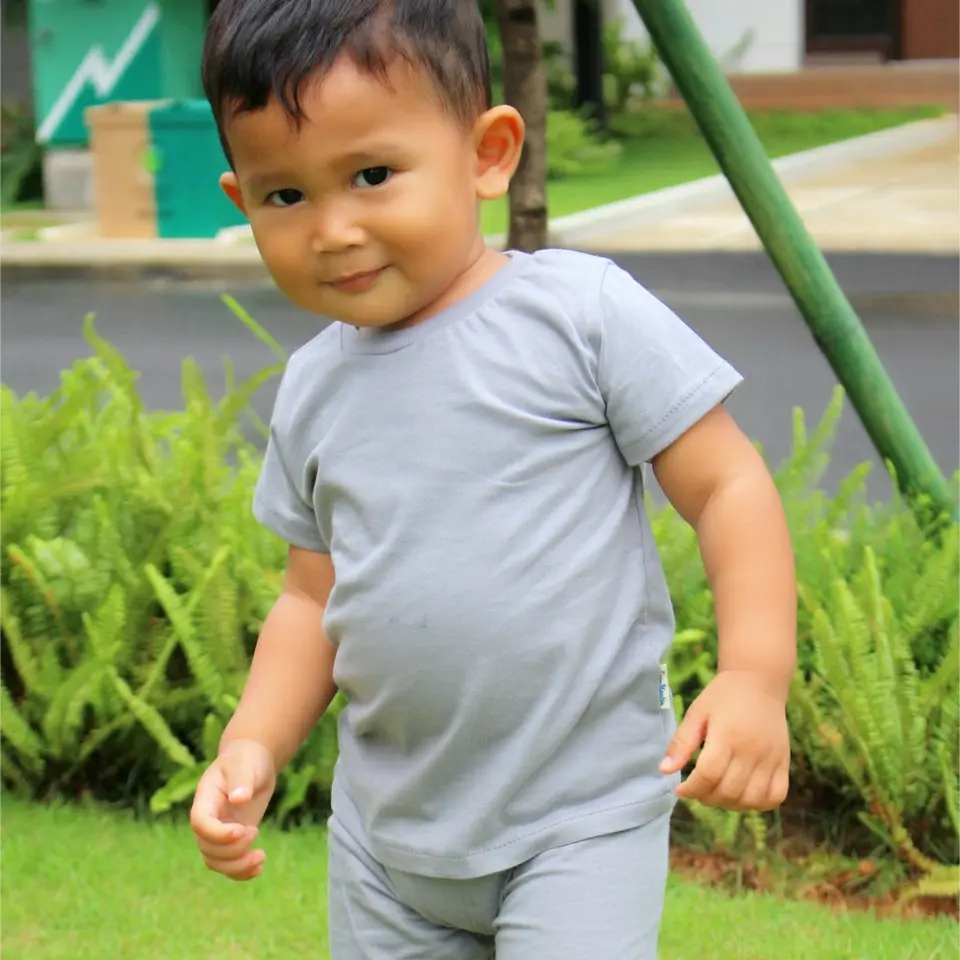 Baju polos anak laki laki dan perempuan 1 - 2 tahun bahan cotton combed premium