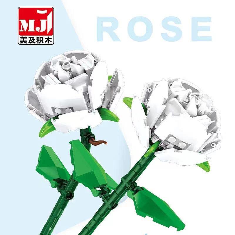 Valentine's Day Exclusive Surprise! Rose building blocks, small particles pieced together to create a dreamy eternal flower, creative DIY interpretation of ultimate romance 3
