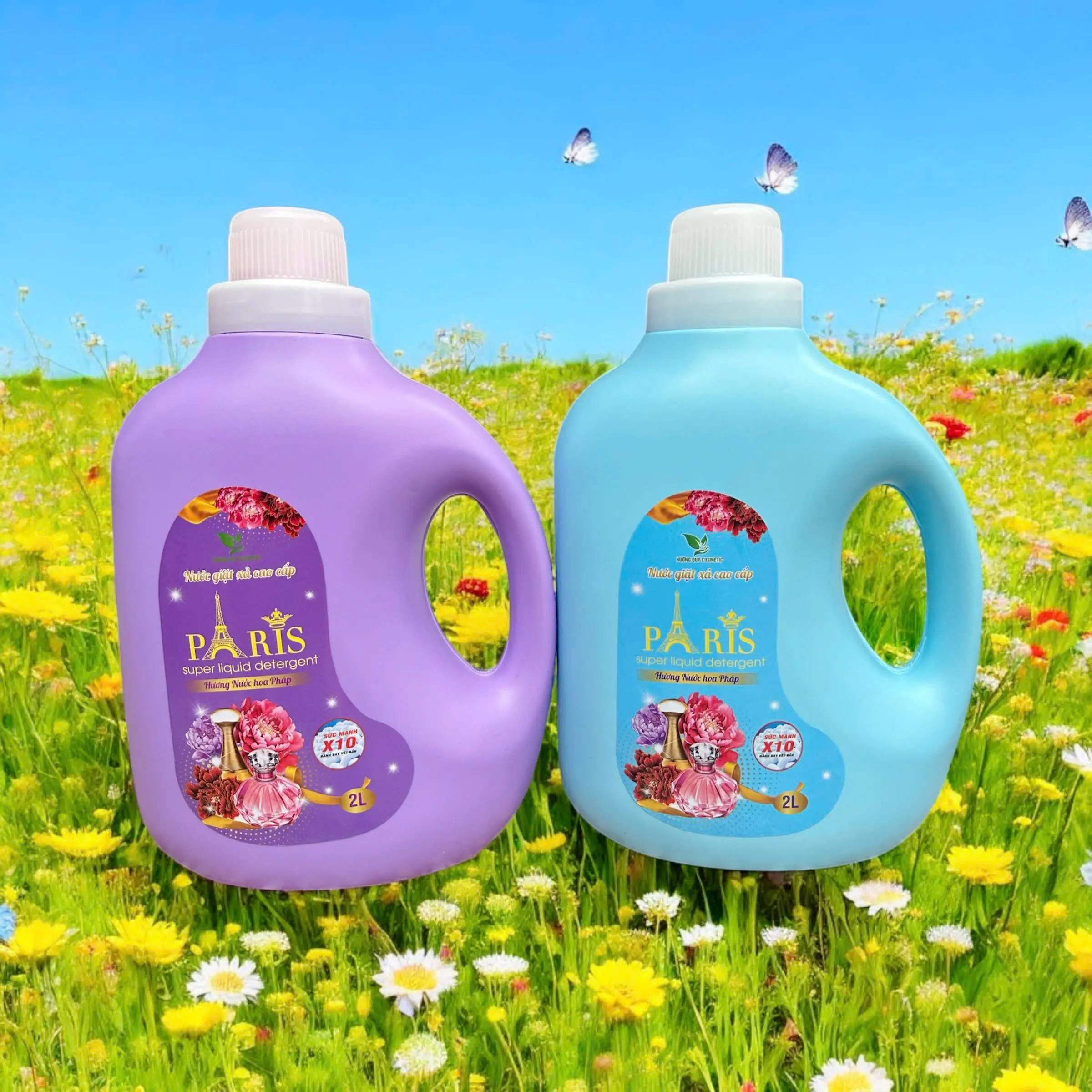 {MUA 1 TẶNG 1} Nước Giặt Xả Paris Hương Nước Hoa Pháp 5 in 1 - Công nghệ khoá hương Nano, sạch sâu, mềm vải...
