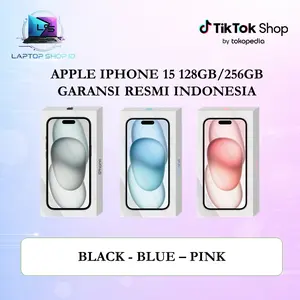 Apple iPhone 15 128GB / 256GB A16 Bionic Ready All Colors GARANSI RESMI IBOX INDONESIA SEGEL GREENPEEL