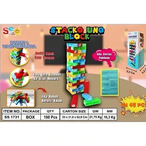 [KADO AKHIR TAHUN] Mainan Anak Board Games Stacko Balok Family Game Stack Height S1731 Toys