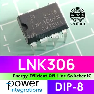 LNK306PN LNK306 Lowest Component Count, Energy-Efficient Off-Line Switcher DIP-8 Power Integration ORIGINAL