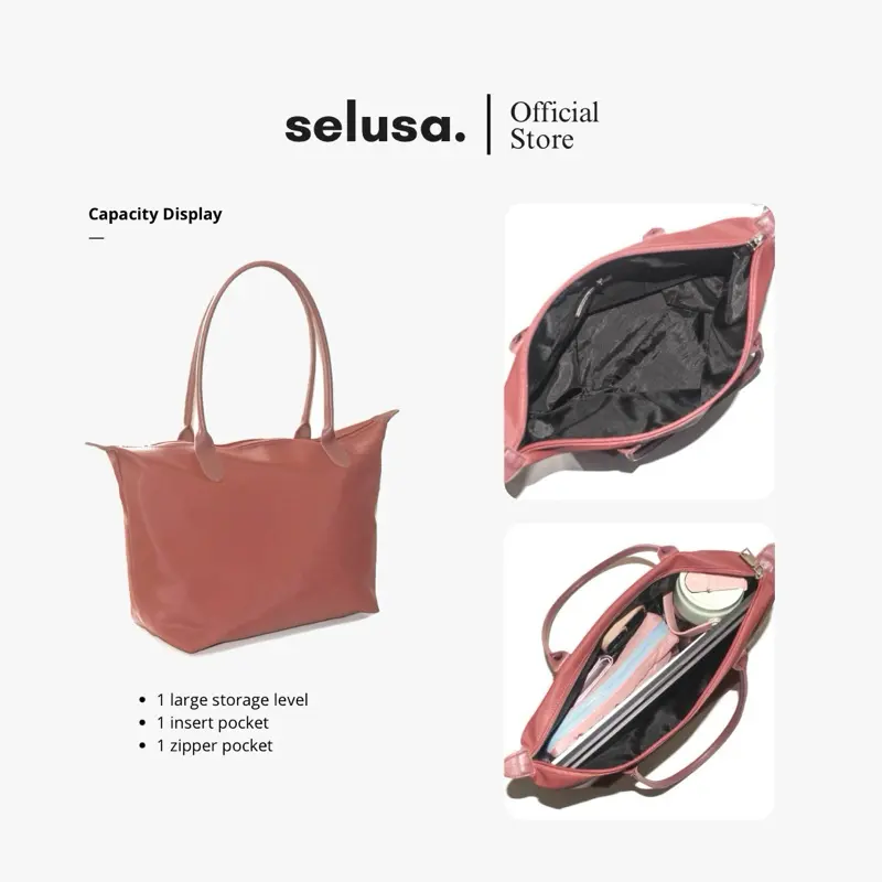 SELUSA AMBER NYLON TOTEBAG Water Splash | Tas Bahu Tas Jinjing Nilon Wanita 2