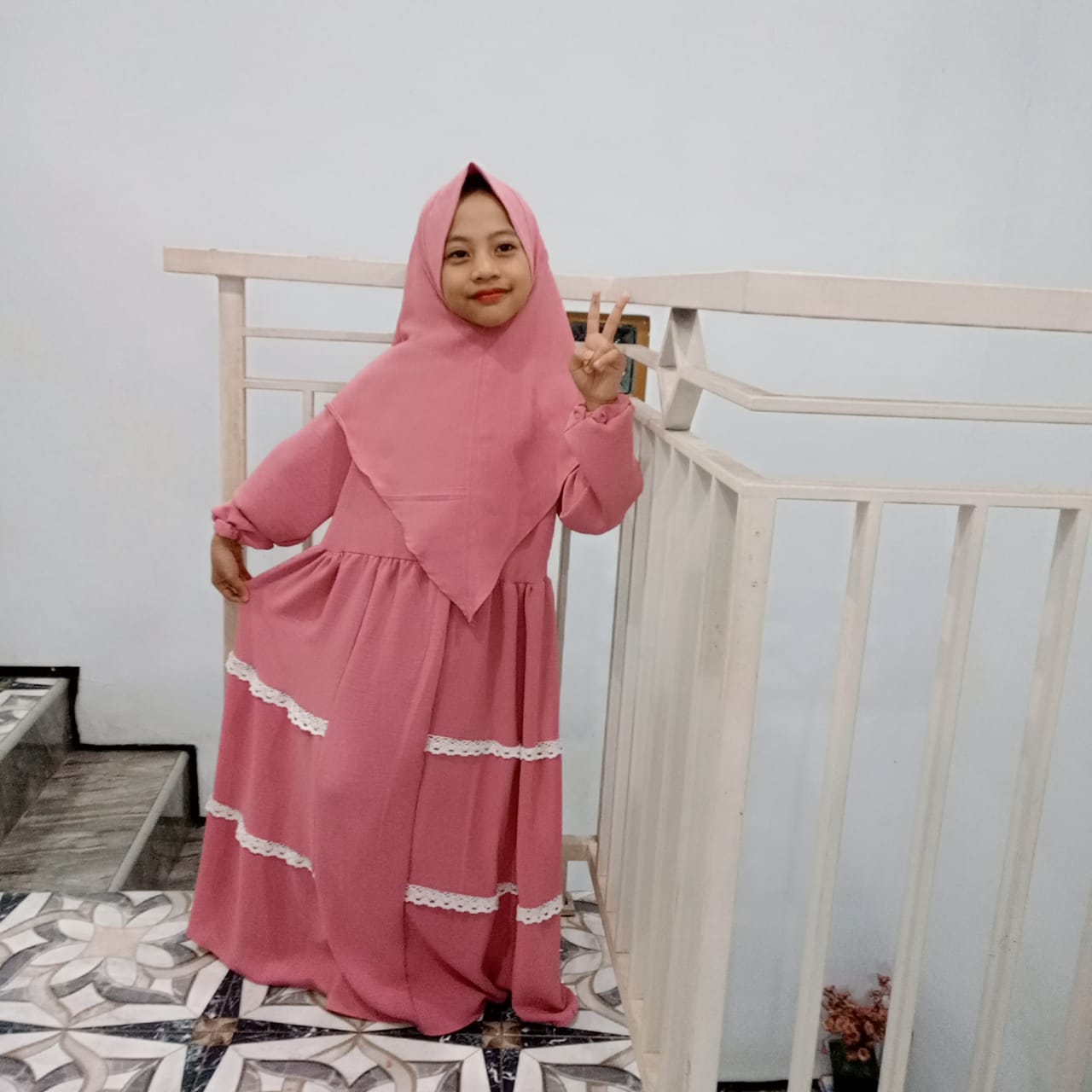 zia zia dress gamis perempuan anak set hijab 4-12 tahun gamis syar"i gamis muslim anak perempuan set hijab Airflow Baju