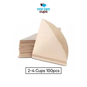 One Two Cups Kertas Saringan Kopi Filter Paper V60 2-4 Cups 100 PCS - V02